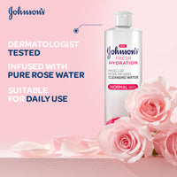 Johnson's Micellar Water Fresh Hydration Rose-Infused Cleansing Water 400ml