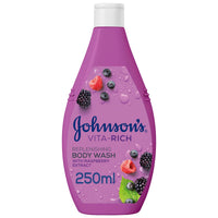 Johnson Vita-Rich Replenishing Body Wash with Raspberry Extract 250ml