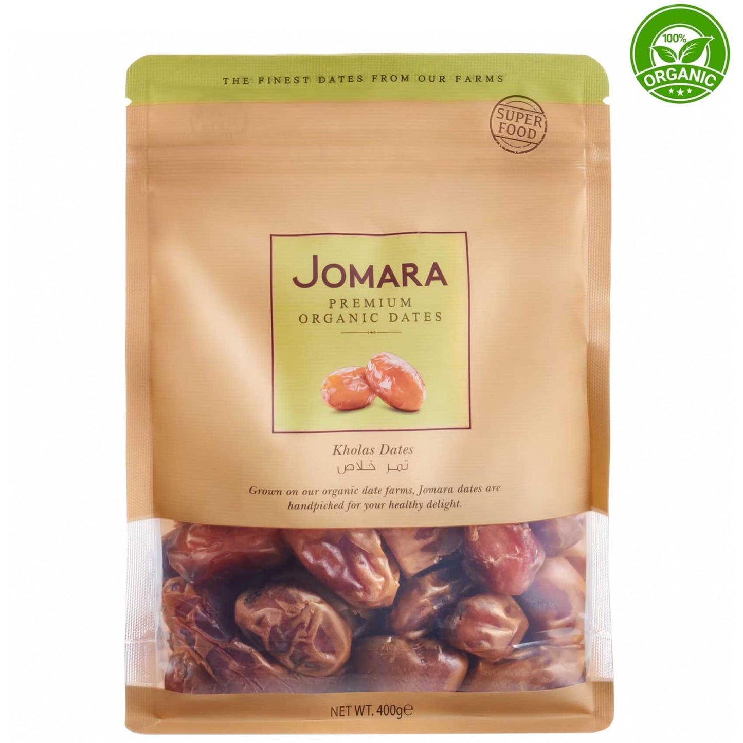 Jomara Premium Organic Kholas Dates 400 gr