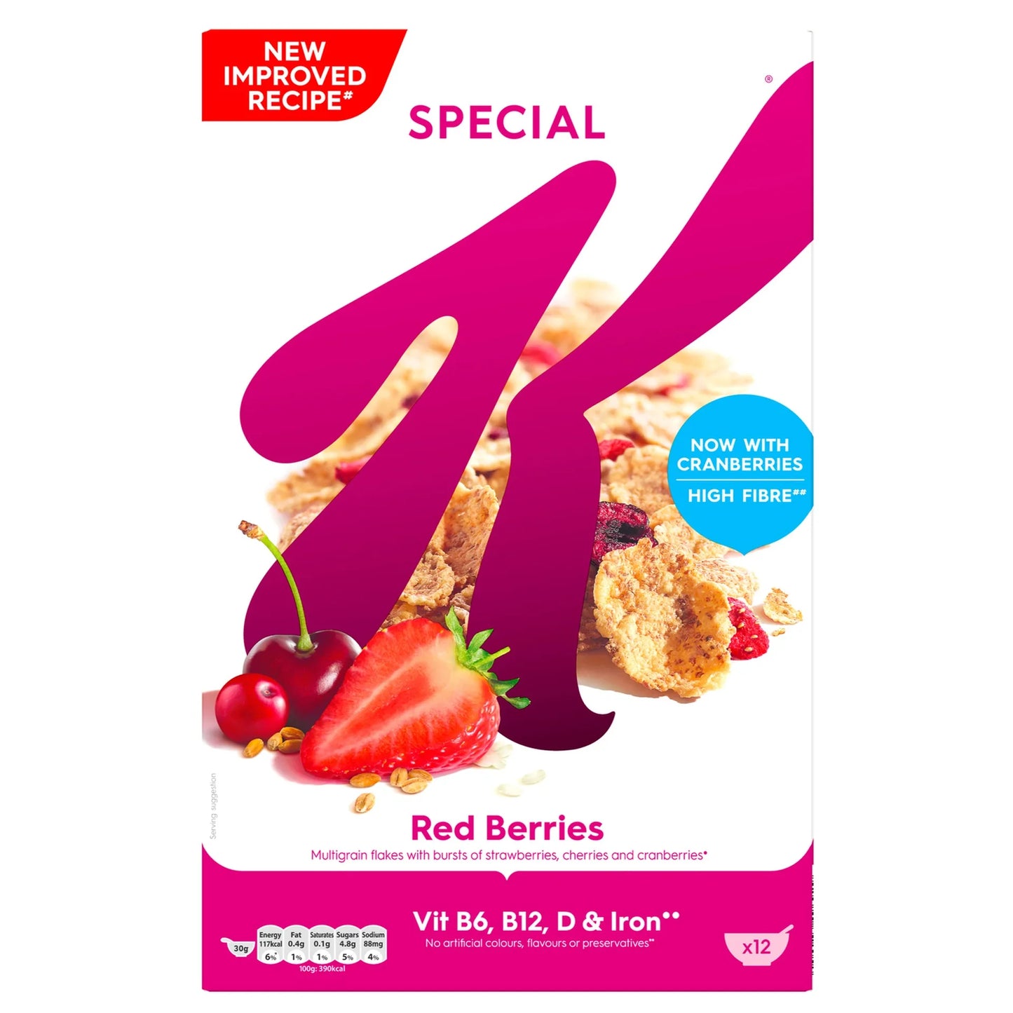 Kellogg's Special K Wholegrain Cereal with Red Berries 375 gr