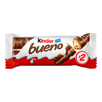 Kinder Bueno Milk Chocolate Coated Bars Filled with Hazelnut 43 gr