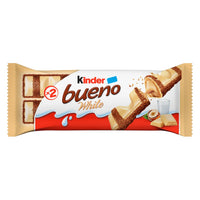 Kinder Bueno White Chocolate Coated Bars Filled with Hazelnut 39 gr
