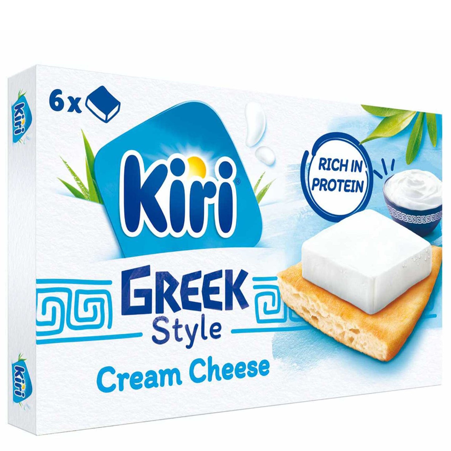 Kiri Greek Style Spreadable Cream Cheese Squares 6nos 100 gr