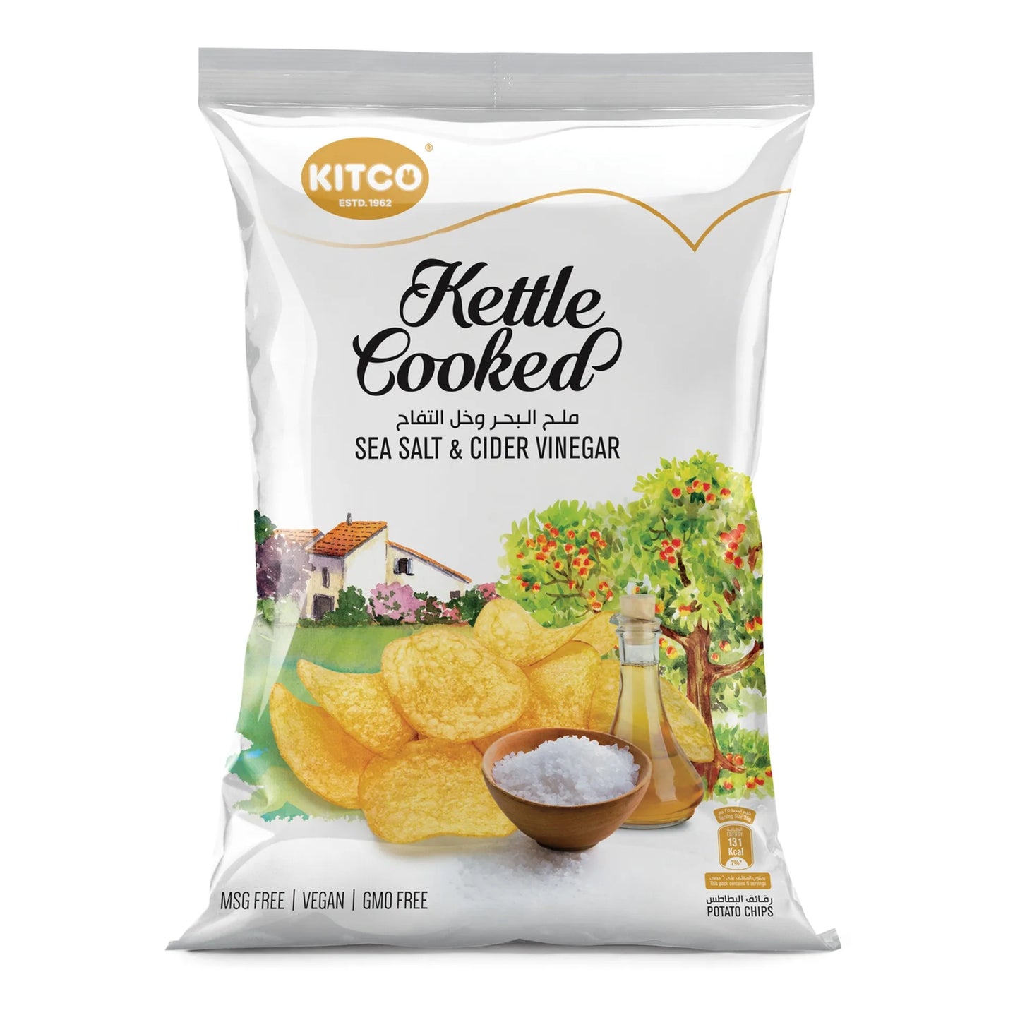 Kitco Kettle Cooked Sea Salt and Cider Vinegar Potato Chips 150 gr