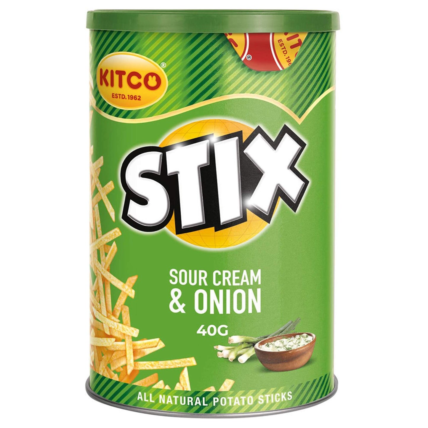 Kitco Stix Sour Cream & Onion Potato Chips 40 gr