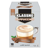 Klassno Traditional Cappuccino Instant Coffee Sachets 10 x 18 gr