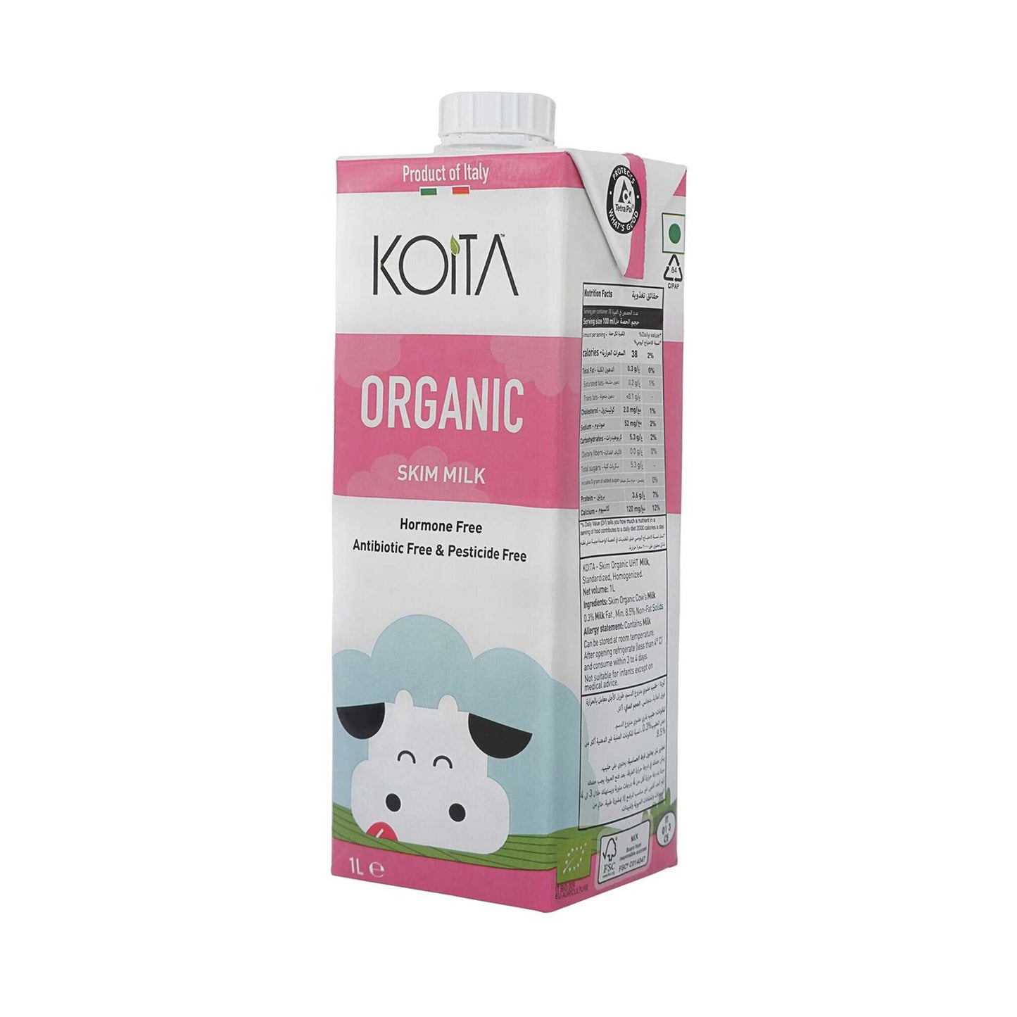 Koita Organic Long Life Skimmed Milk 1 L