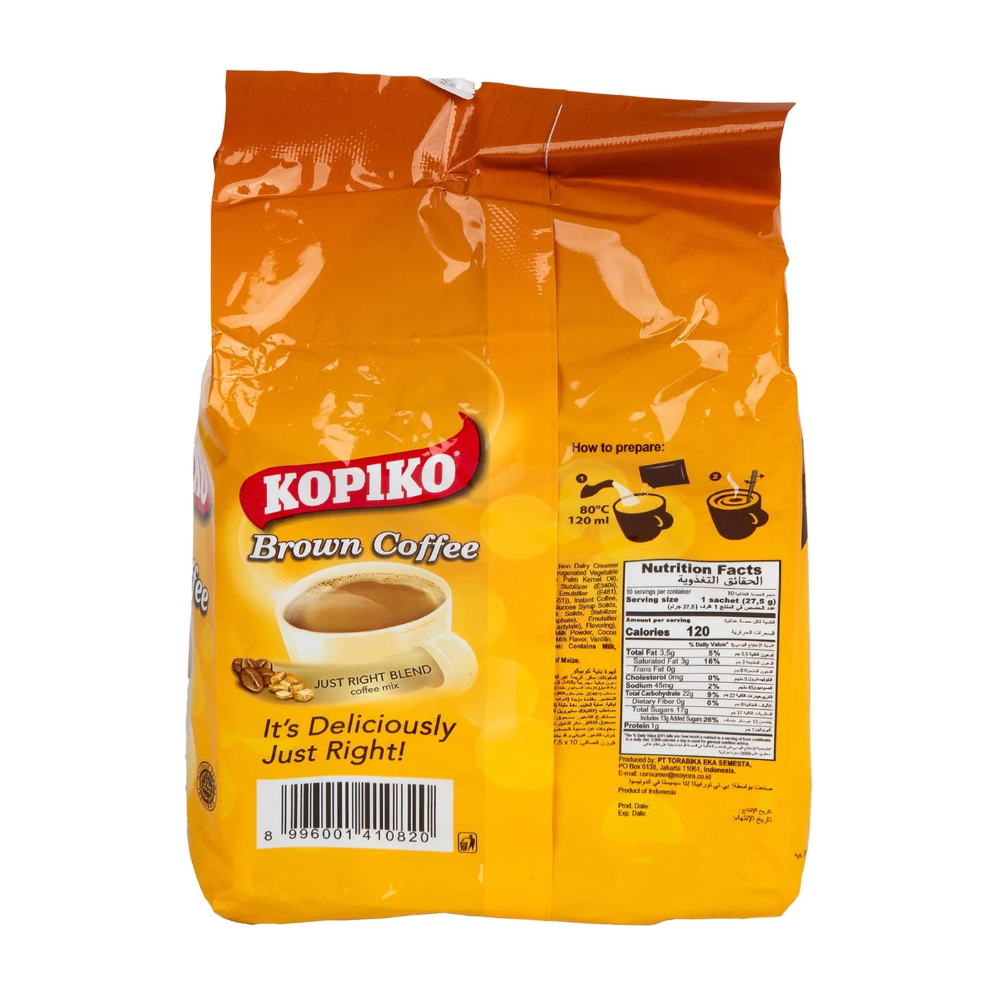 Kopiko Instant Brown Coffee Mix Sachets 10 x 27.5 gr