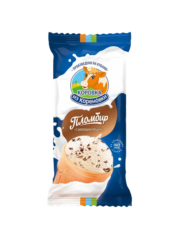 Korenovka Ice Cream Cone with Chocolate Chips 100 gr