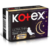 Kotex Ultra Thin Night Pads with Wings 7 per pack