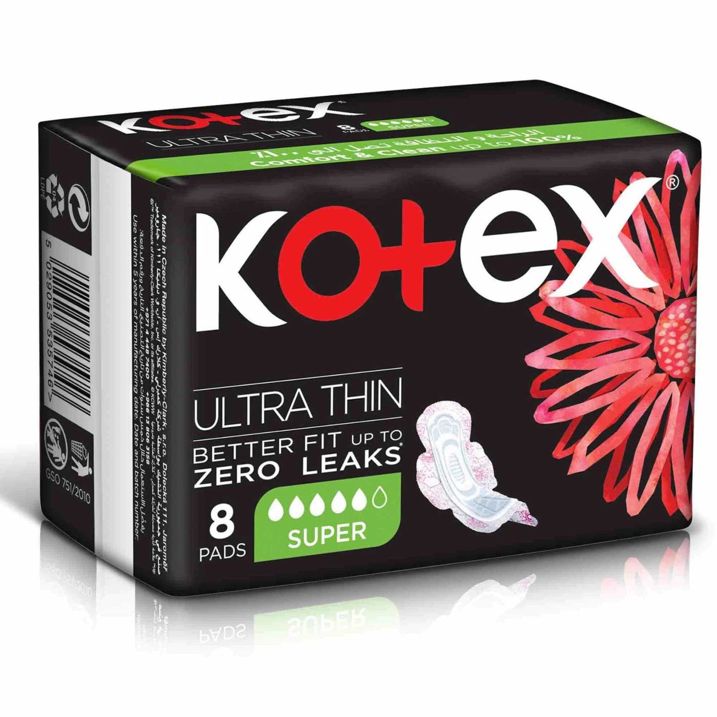 Kotex Super Ultra Thin Pads with Wings 8 per pack