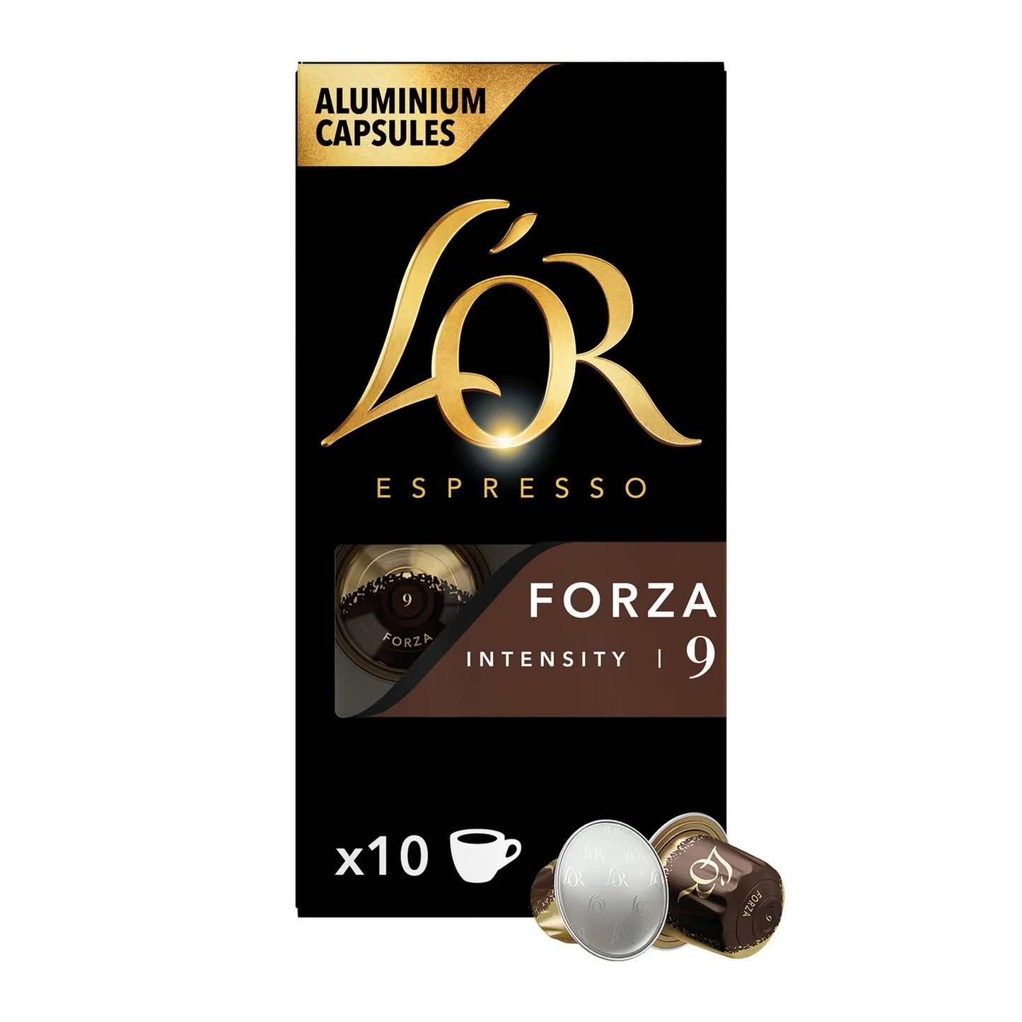 L'OR Forza Espresso Capsules - Intensity 9 10 coffee capsules