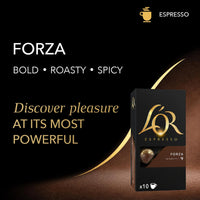 L'OR Forza Espresso Capsules - Intensity 9 10 coffee capsules