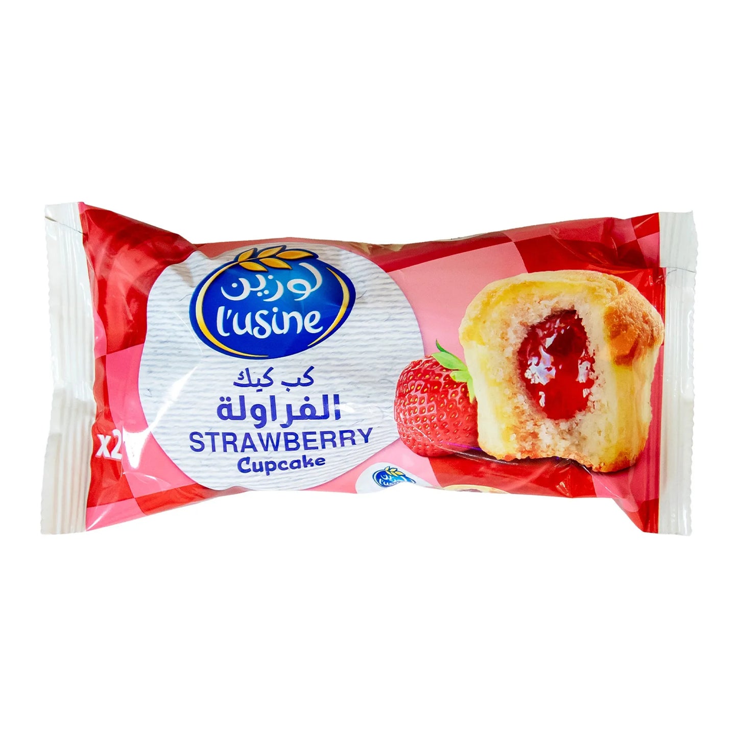 L'usine Soft Cupcakes Filled with Strawberry Cream (2 Pieces) 60 gr