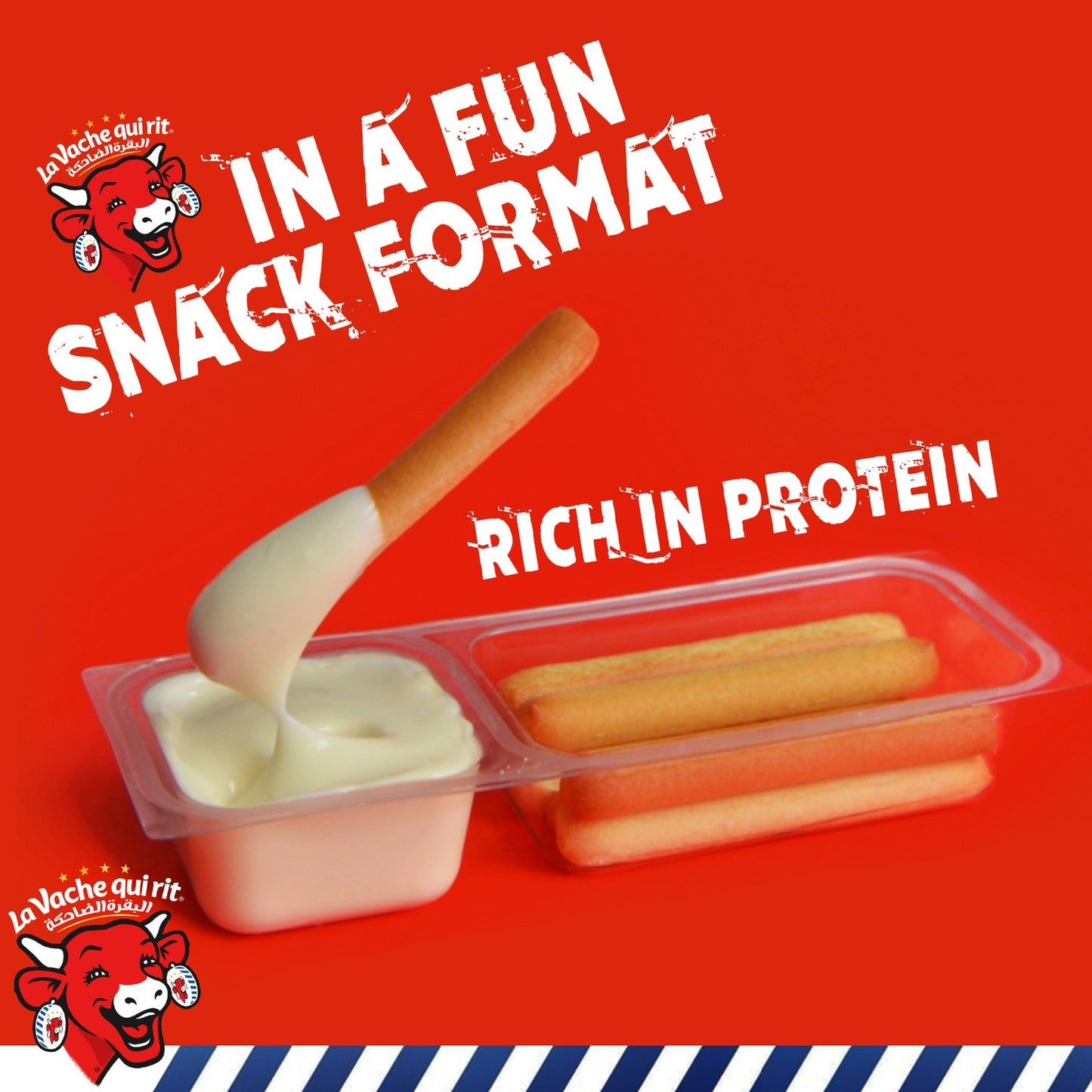La Vache Qui Rit Dip & Crunch Cheese with Snack Sticks (4 Pieces) 140 gr