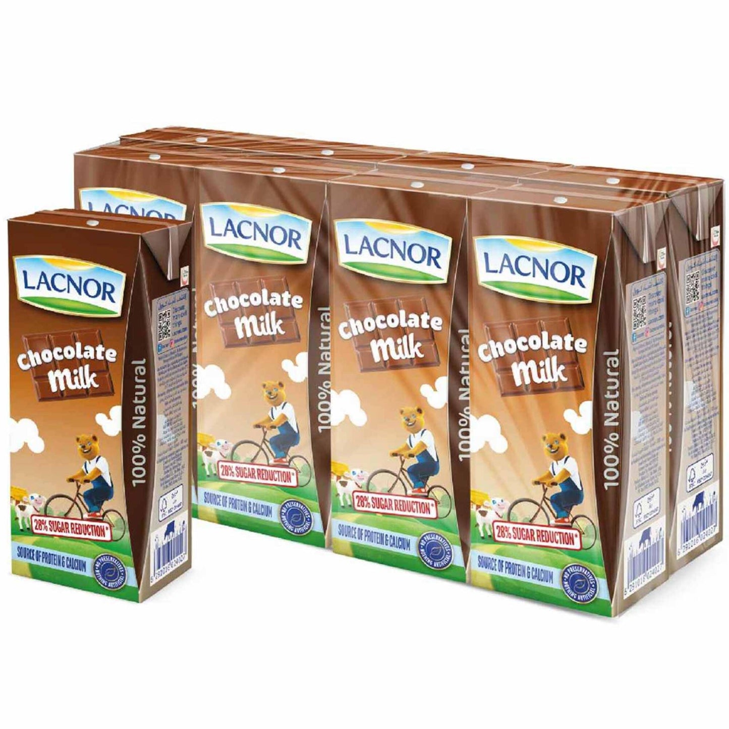 Lacnor Essentials Long Life Chocolate Milk 8x180ml