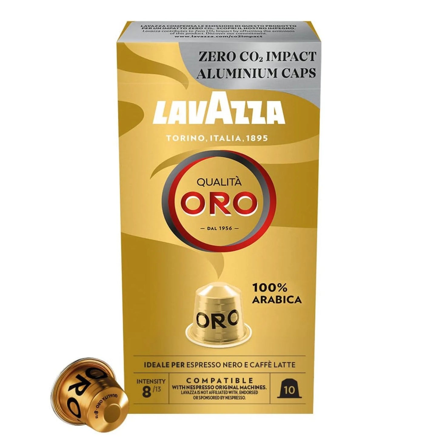 Lavazza Qualita Oro Arabica Coffee Capsules - Intensity 8 10 coffee capsules