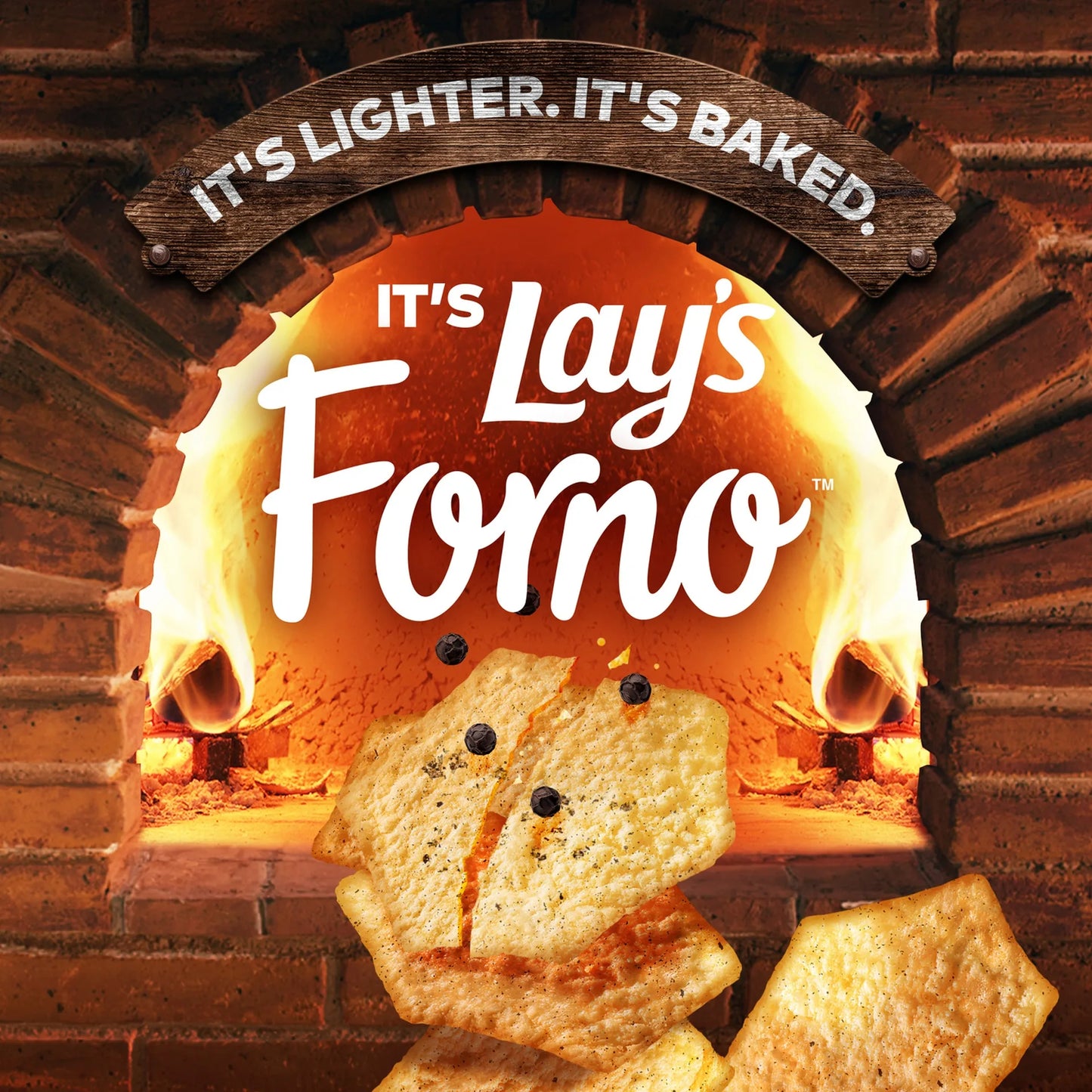 Lay's Forno Oven Baked Black Pepper Potato Chips 40 gr