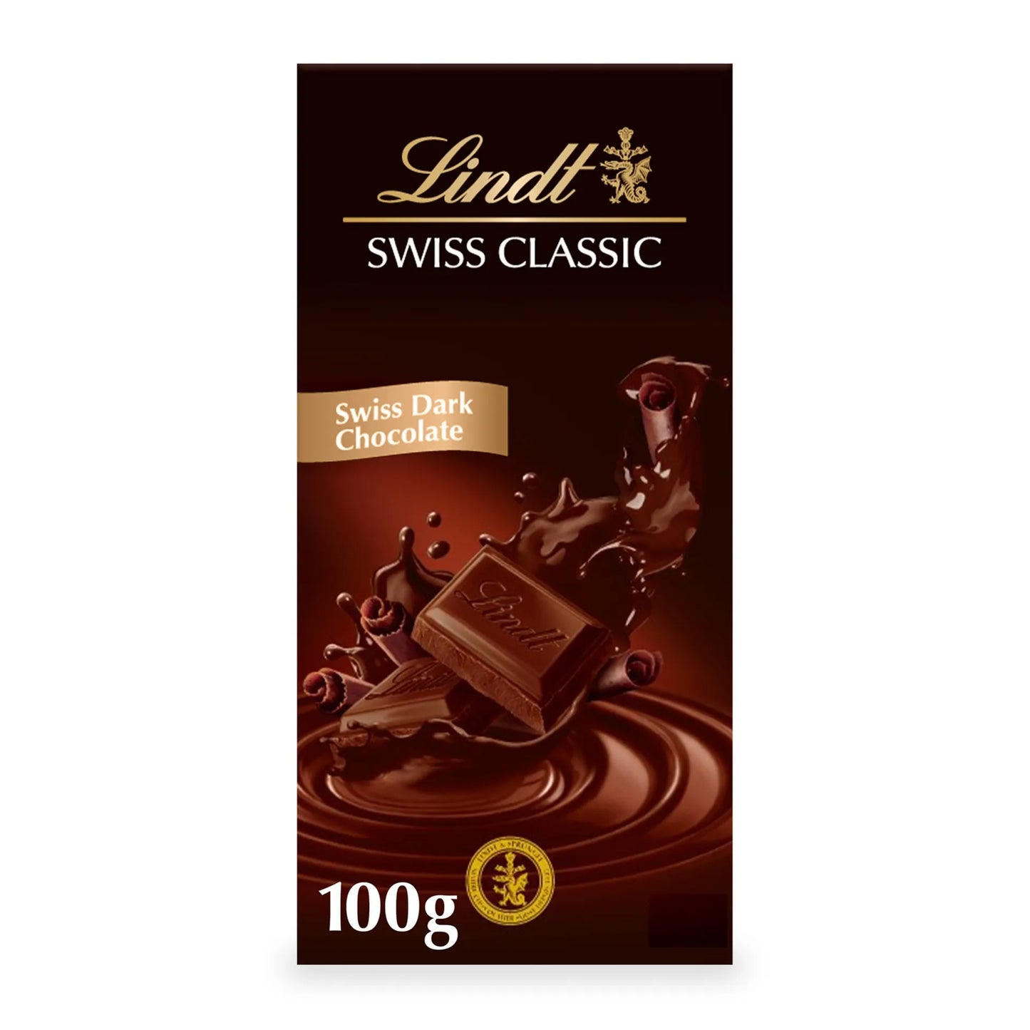 Lindt Classic Swiss Dark Chocolate Slab 100 gr