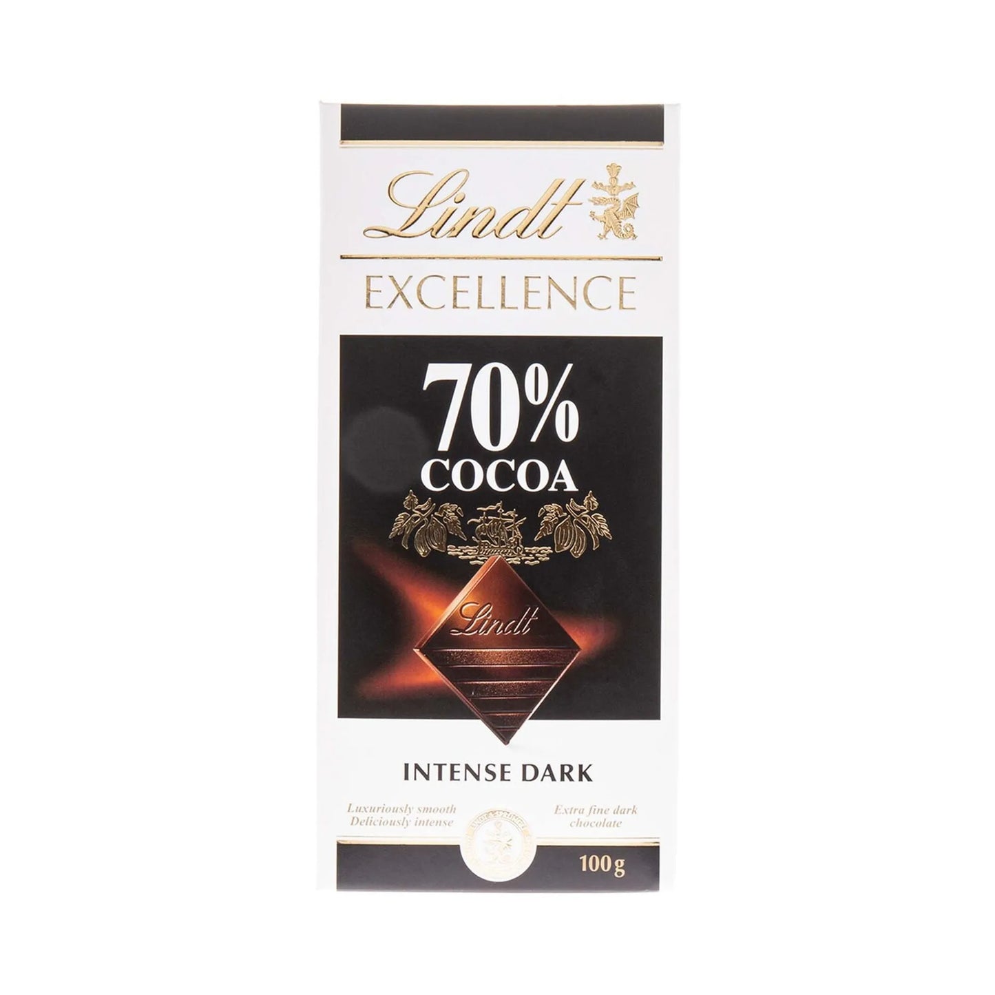 Lindt Excellence 70% Intense Dark Chocolate Slab 100 gr