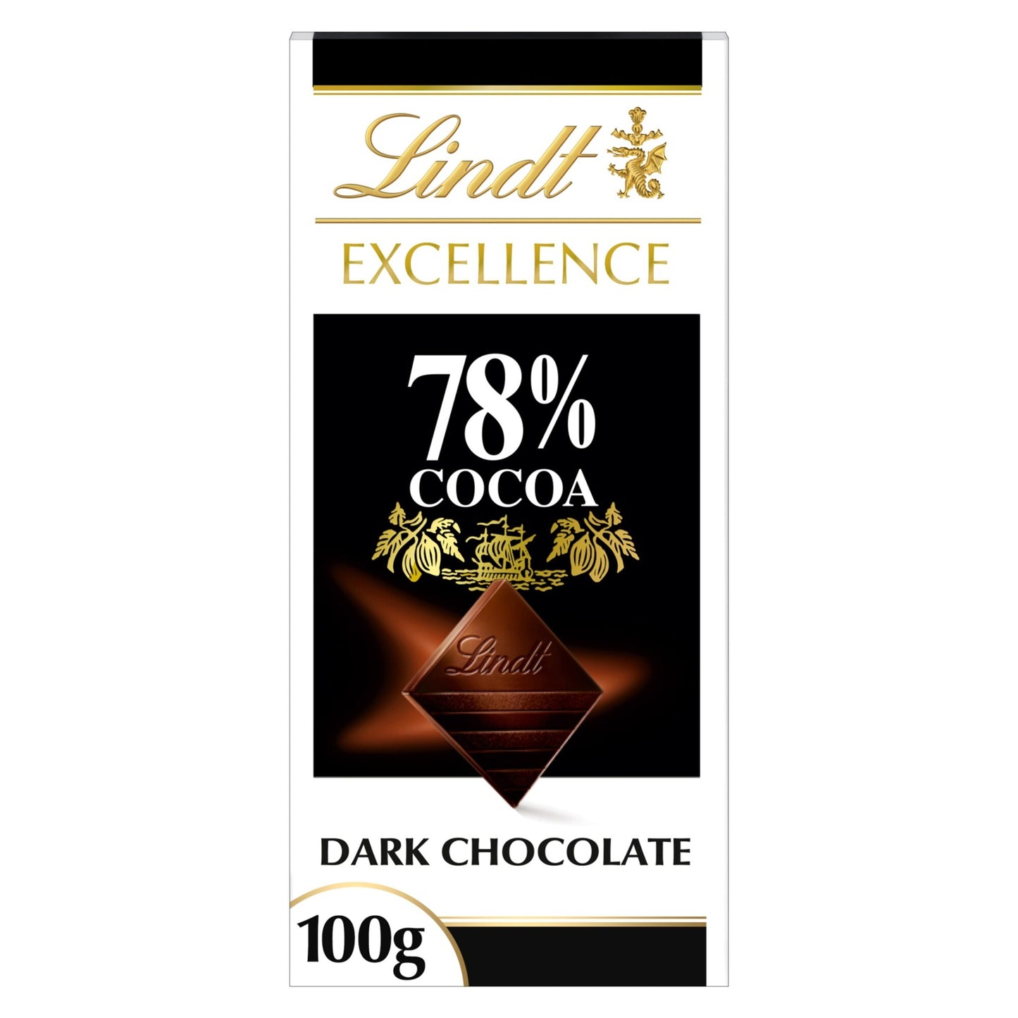 Lindt Excellence 78% Smooth Dark Chocolate Slab 100 gr