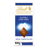 Lindt Excellence Extra Creamy Milk Chocolate Slab 100 gr