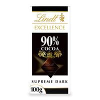Lindt Excellence Supreme 90% Cocoa Dark Chocolate Slab 100 gr