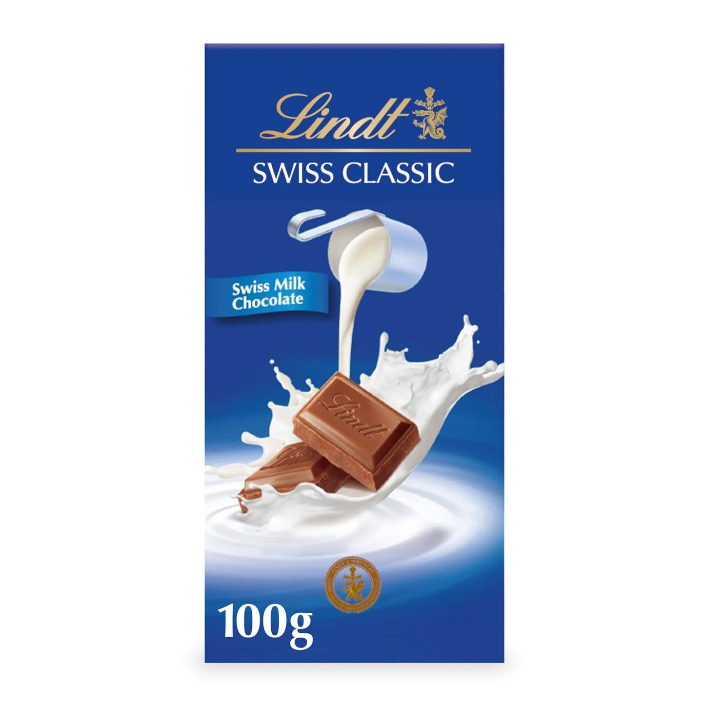 Lindt Swiss Classic Milk Chocolate Slab 100 gr