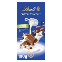 Lindt Swiss Classic Milk Chocolate Slab with Raisins, Roasted Hazelnuts 100 gr