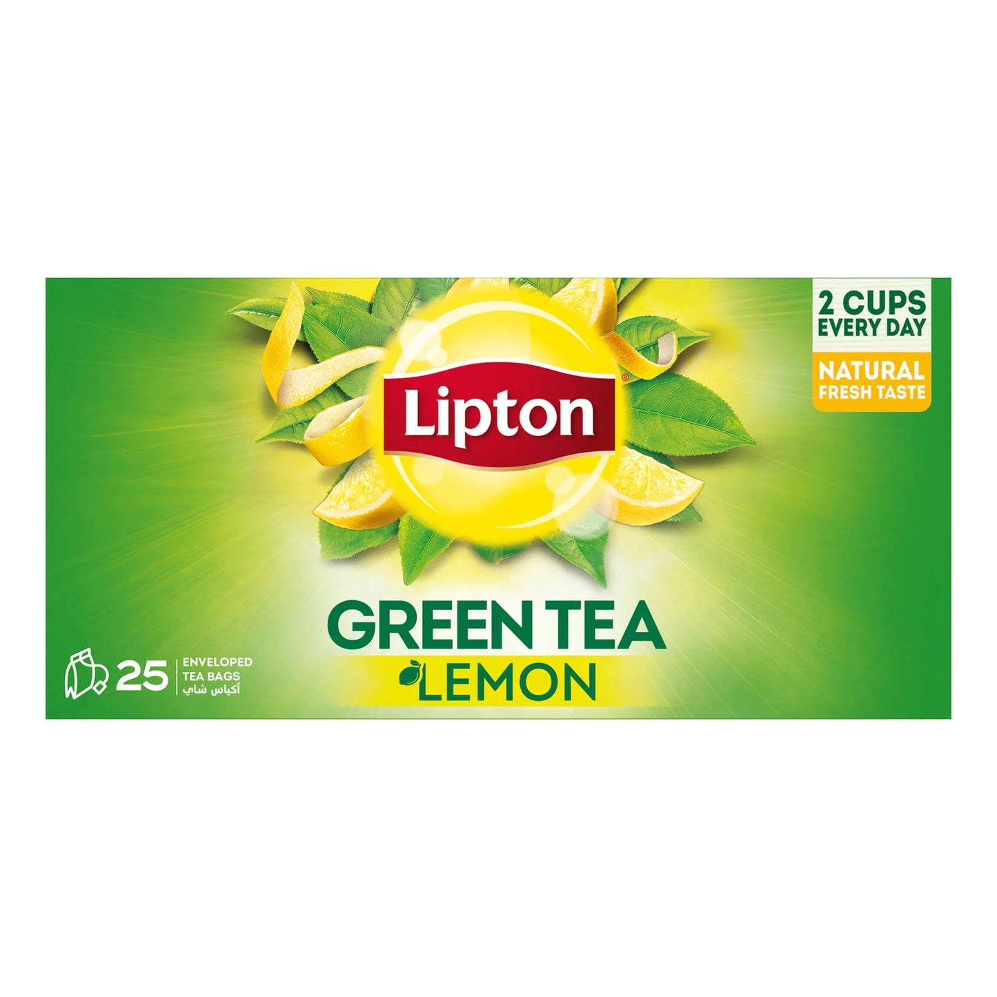 Lipton Lemon Green Enveloped Tea Bags 25 per pack