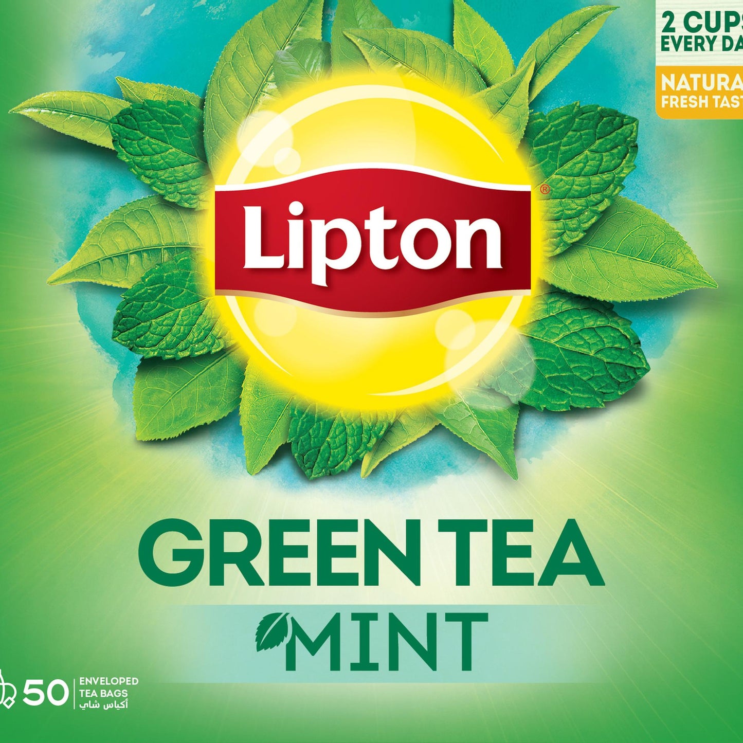 Lipton Mint Enveloped Green Tea Bags 50 per pack