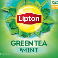 Lipton Mint Enveloped Green Tea Bags 50 per pack