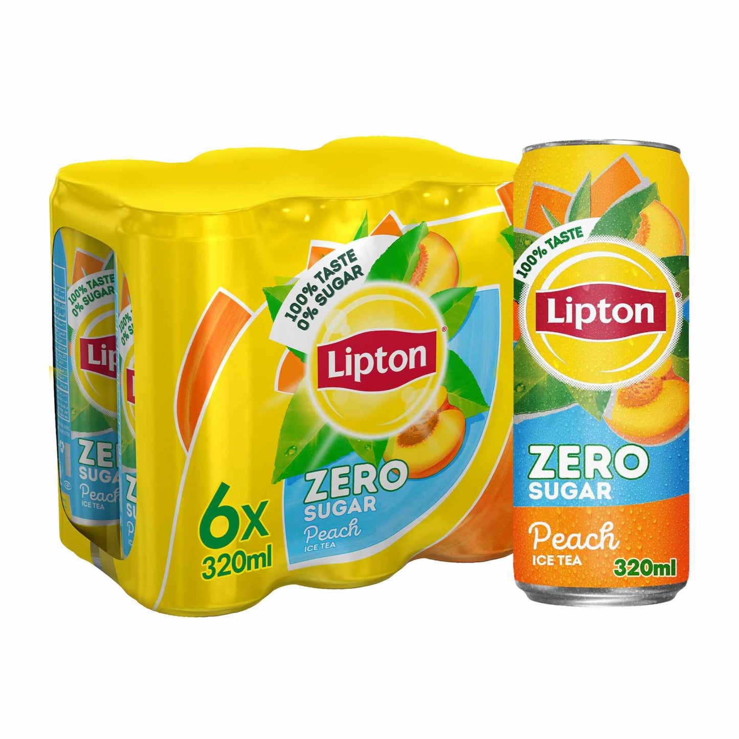 Lipton Zero Peach Iced Tea 6 x 320 ml