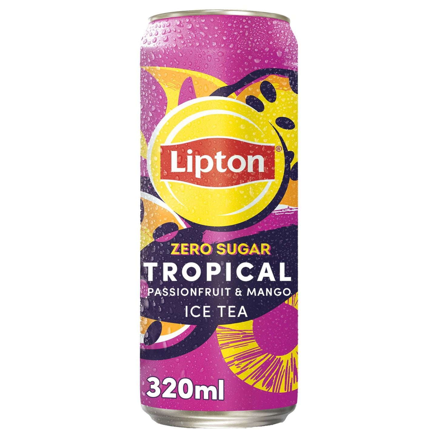 Lipton Zero Sugar Tropical Passion Fruit & Mango Iced Tea 320 ml