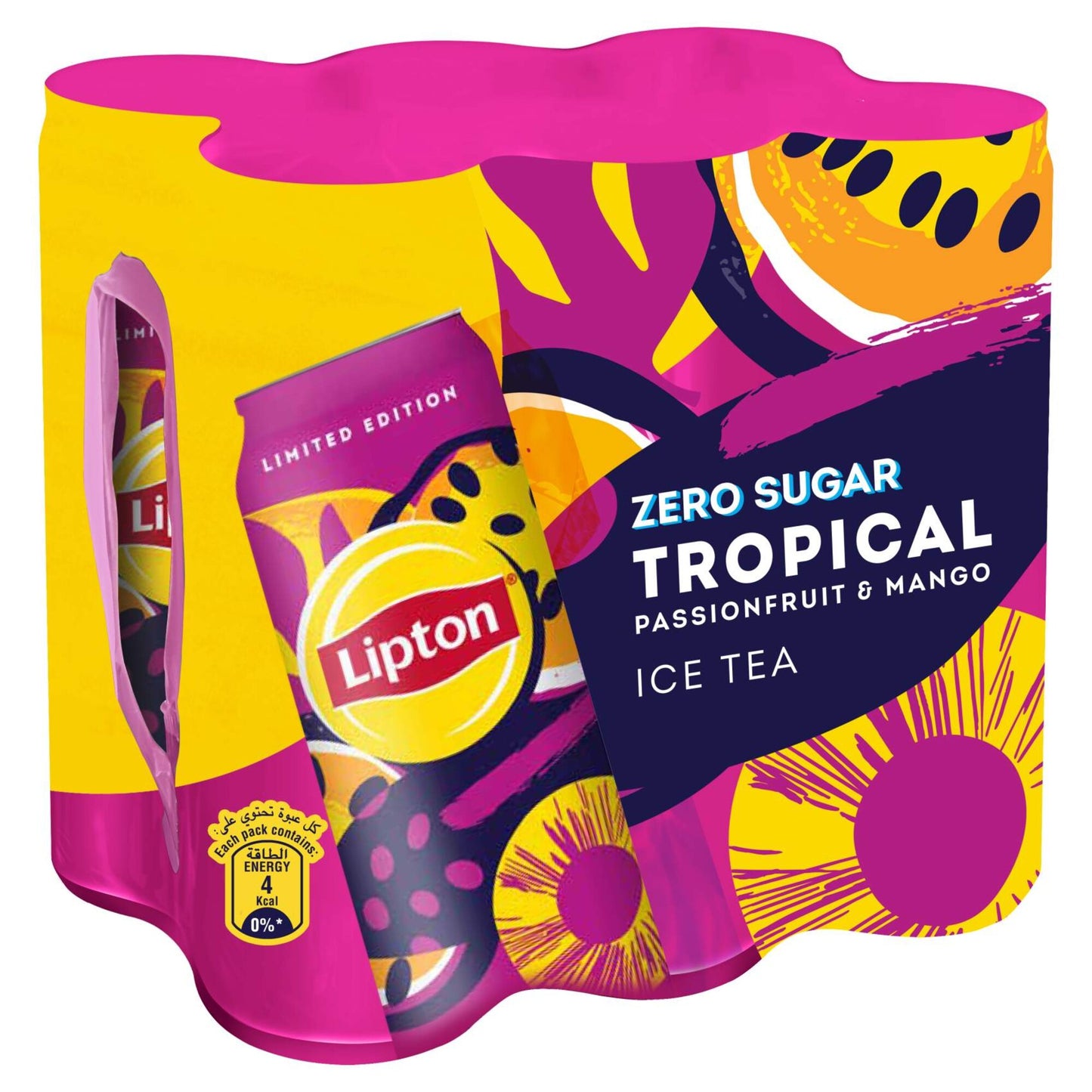 Lipton Zero Sugar Tropical Passion Fruit & Mango Iced Tea 6x320 ml
