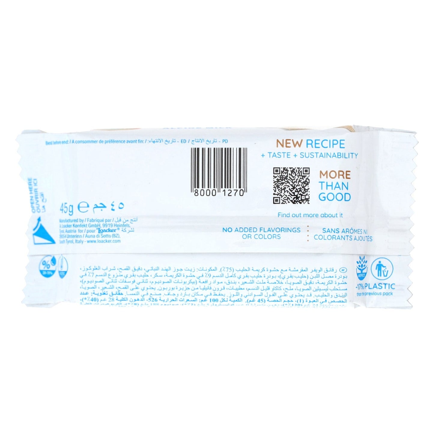 Loacker Classic Alpine Milk Wafer, 45g