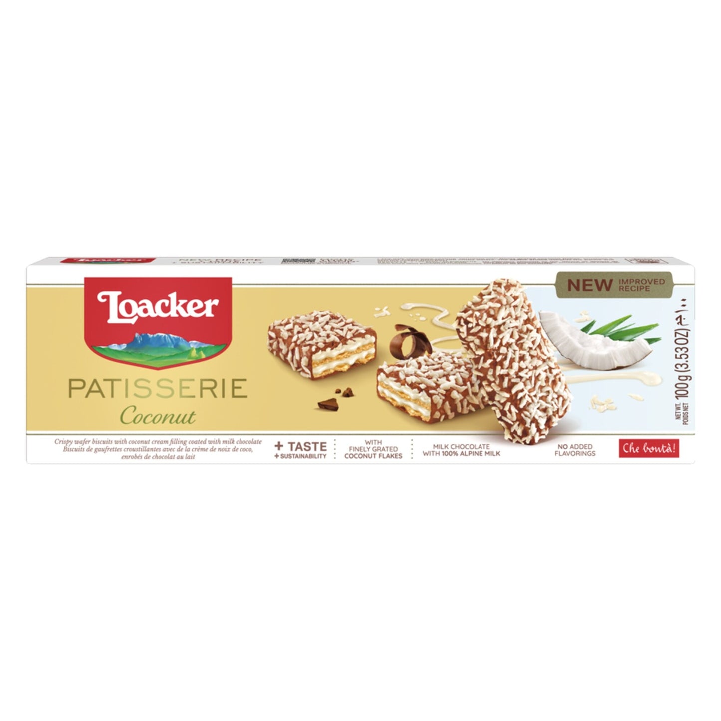 Loacker Milk Chocolate Biscuits with Coconut Cream 100g