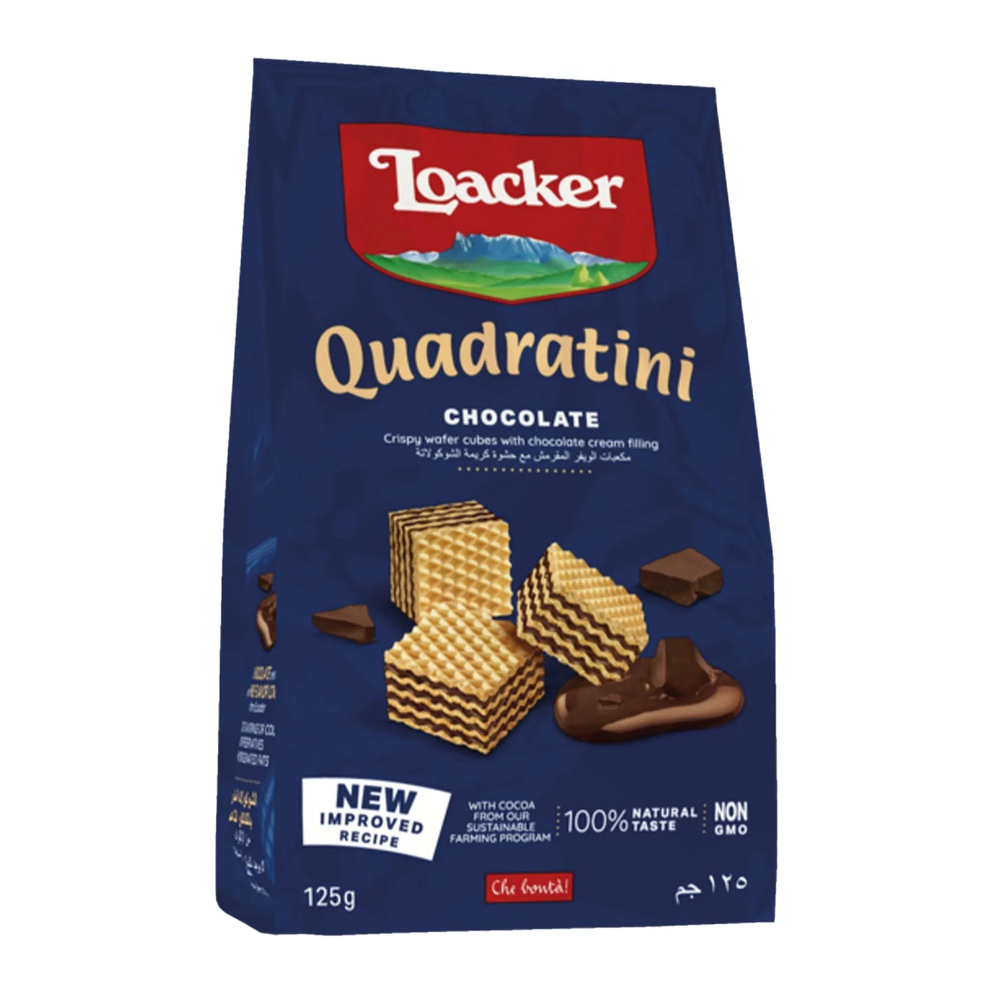 Loacker Quadratini Chocolate Bite Size Wafer Cookies 125 g