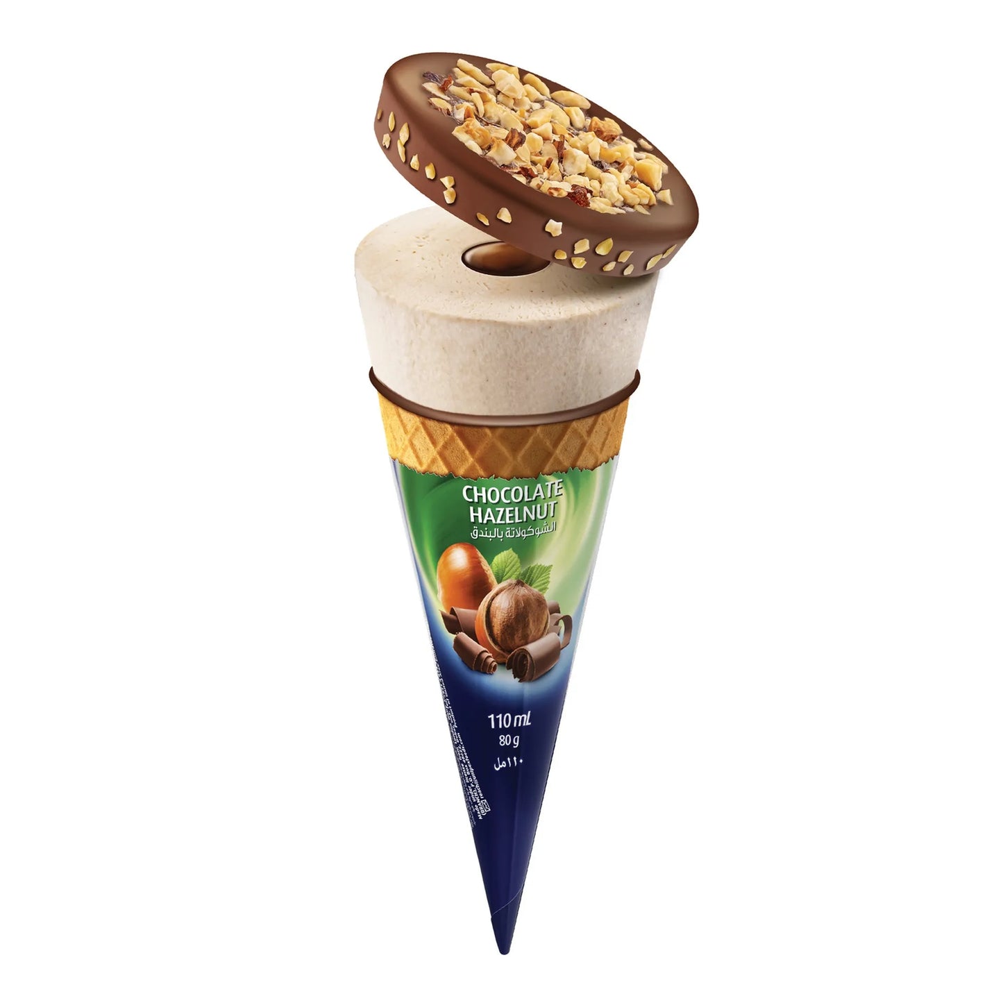 London Dairy Chocolate Ice Cream Cone with Hazelnut 110 ml
