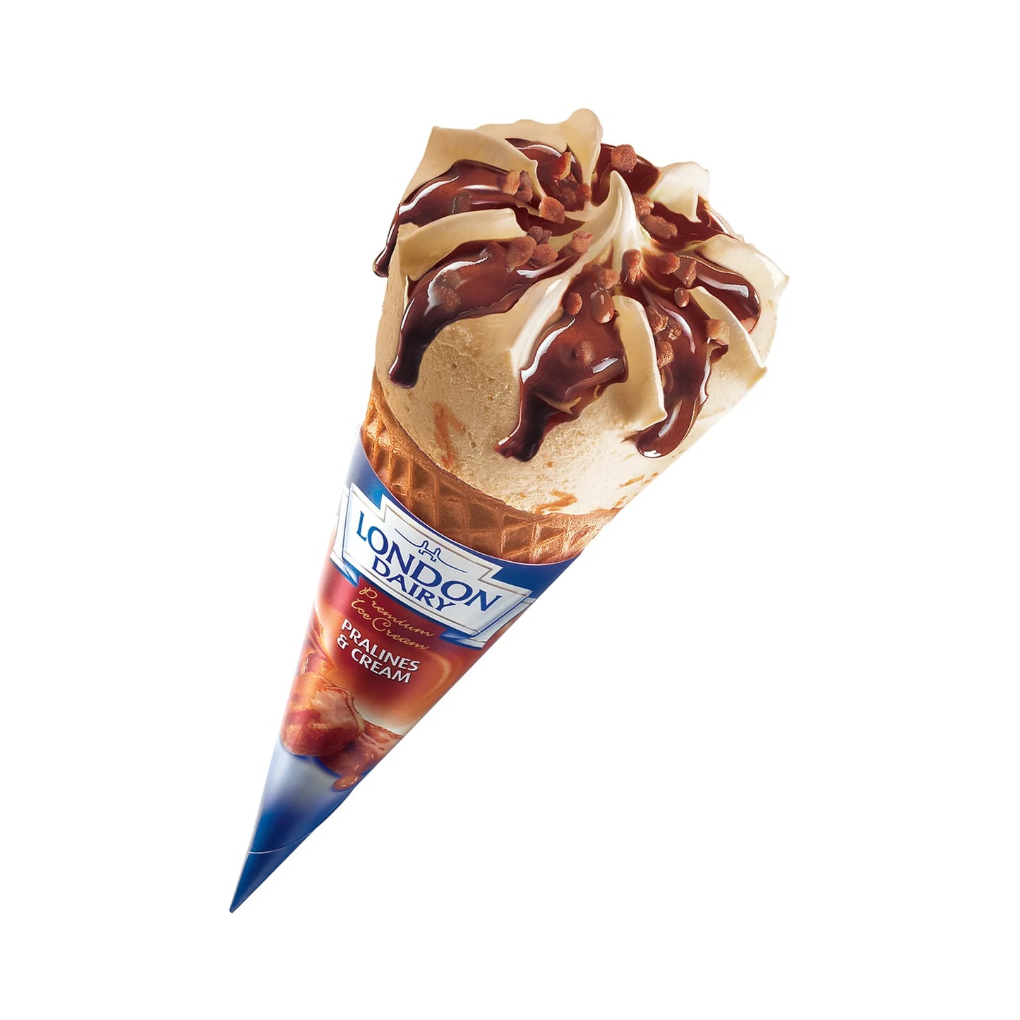 London Dairy Pralines and Cream Ice Cream Cone 120ml