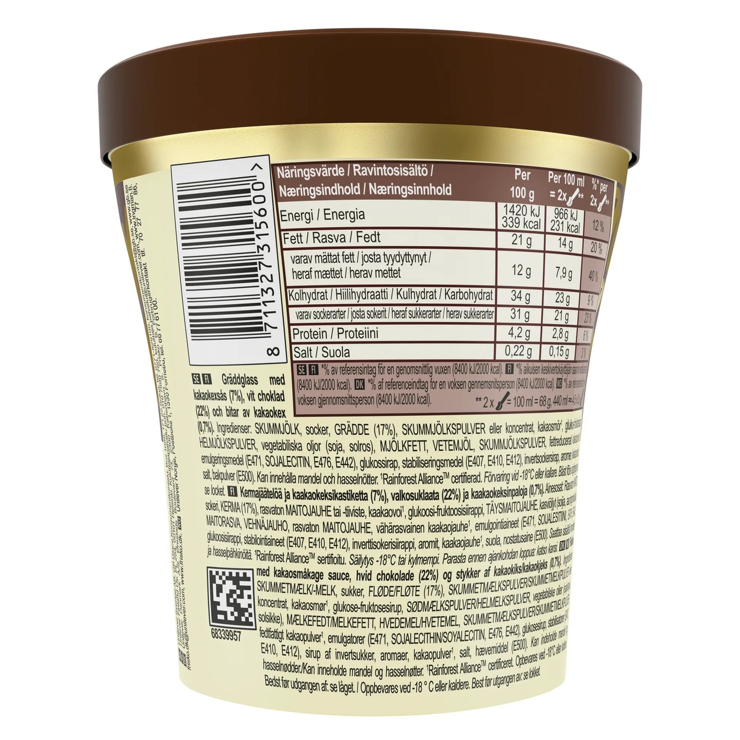 Magnum Double White Chocolate and Cookies Ice Cream 440 ml