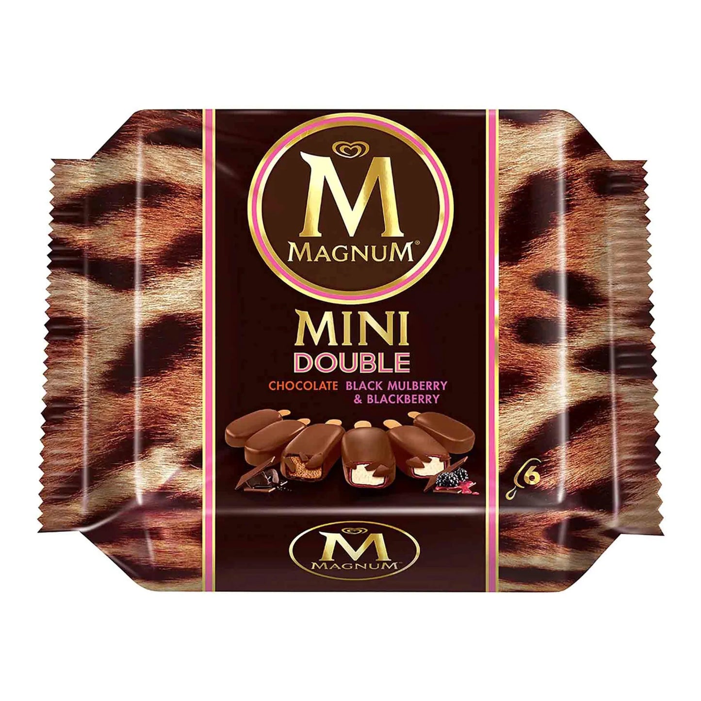 Magnum Mini Double Chocolate Mulberry and Blackberry Ice Cream Sticks 345ml