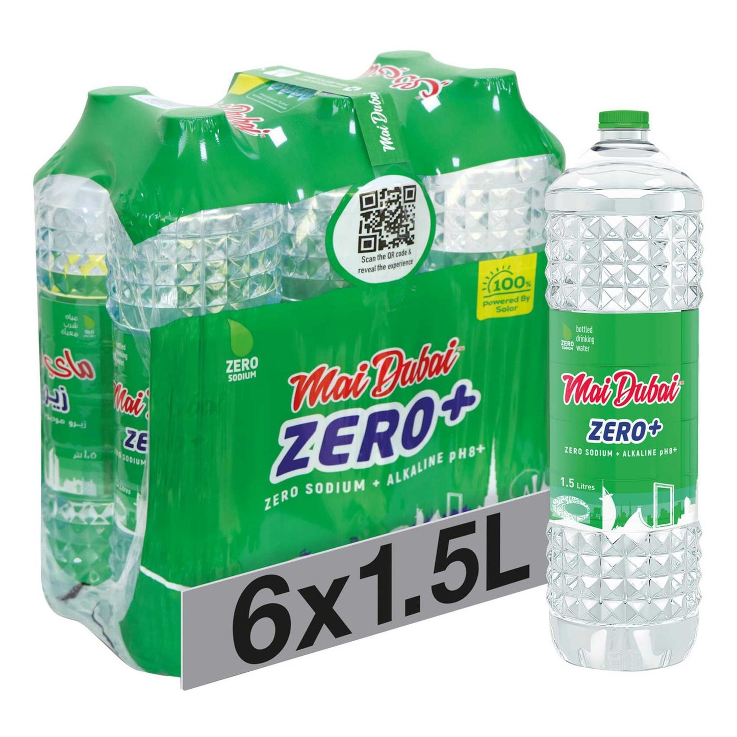 Mai Dubai Zero Plus Alkaline Water 6x1.5 L sodium free