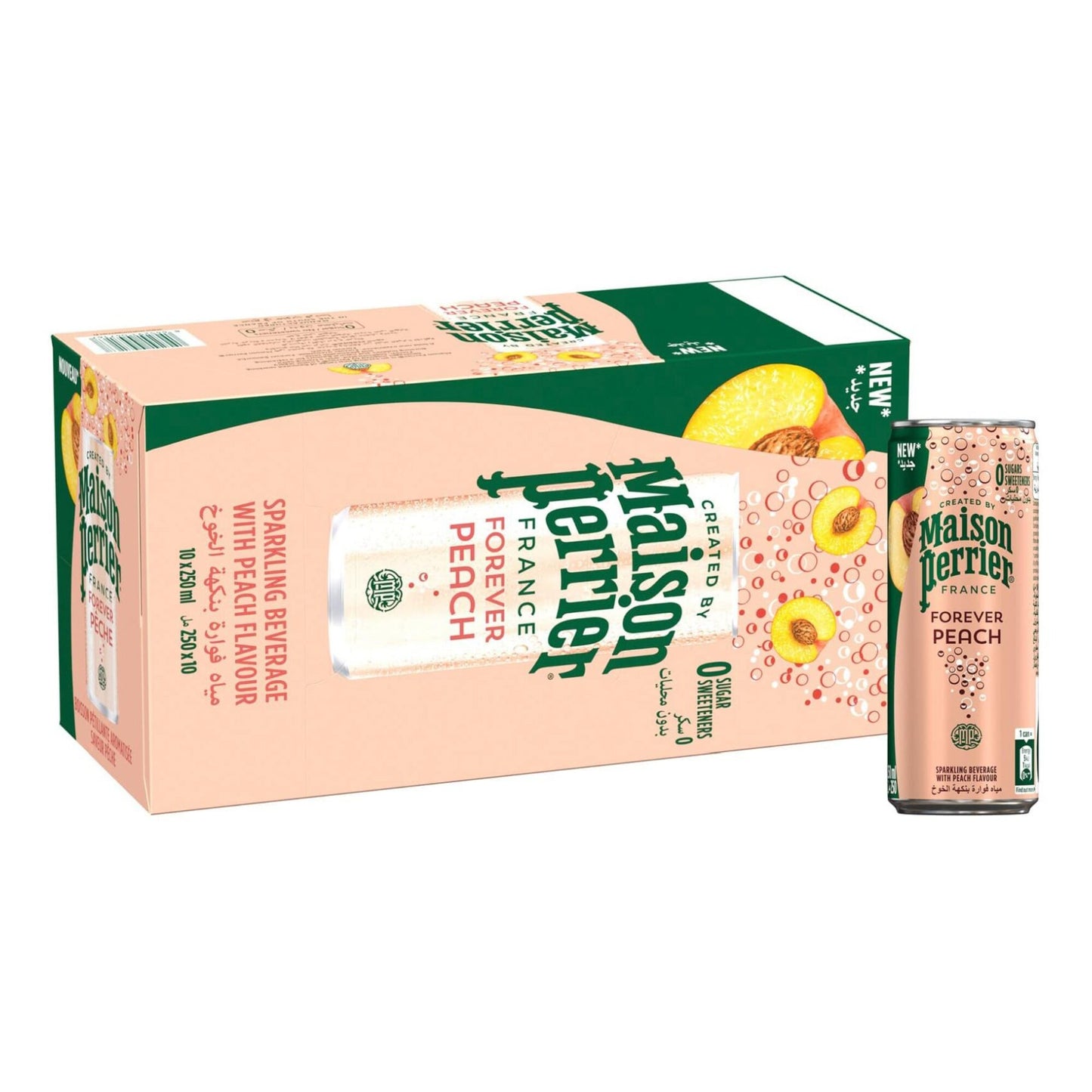 Maison Perrier Forever Peach Carbonated Water 10x250 ml