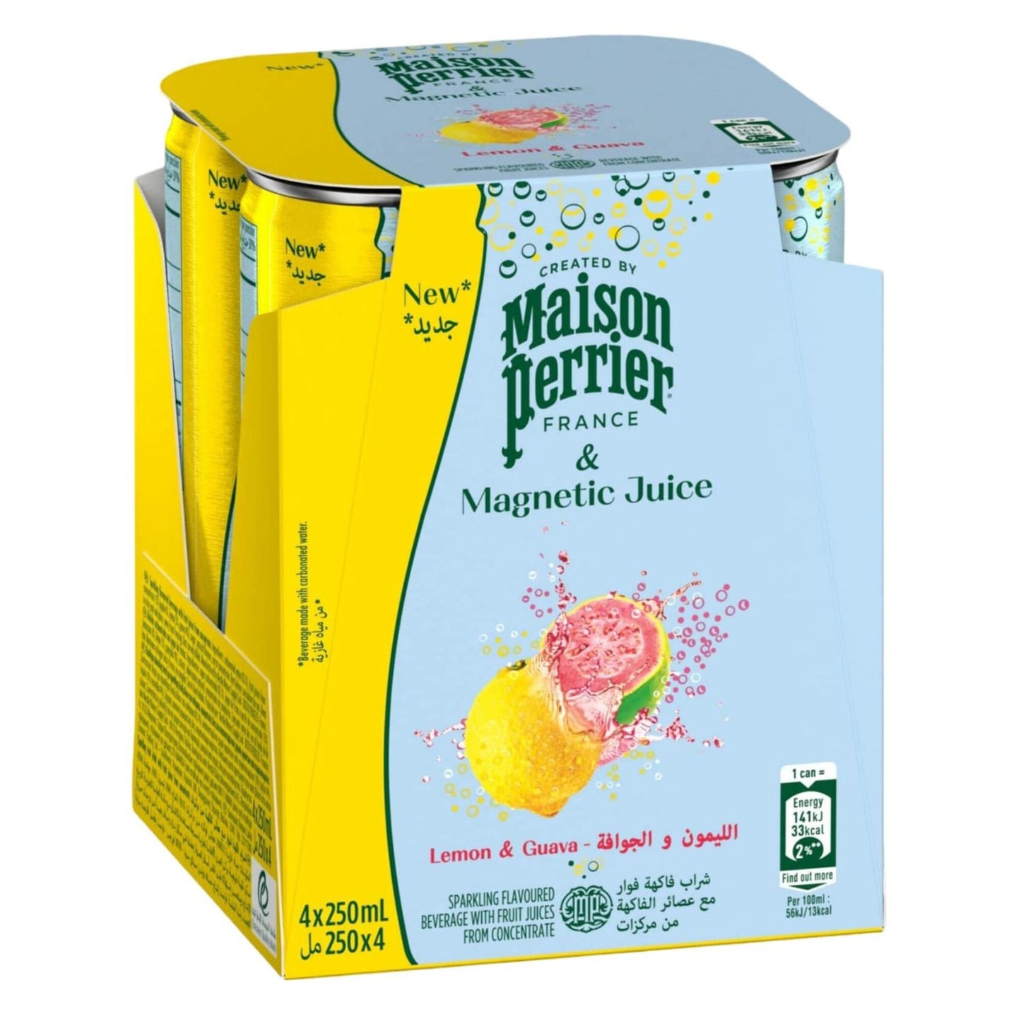 Maison Perrier Magnetic Juice Sparkling Water Lemon & Guava 4x250 ml