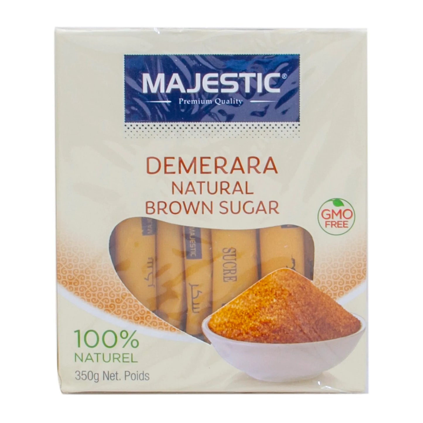 Majestic Natural Brown Sugar Sticks 350 gr