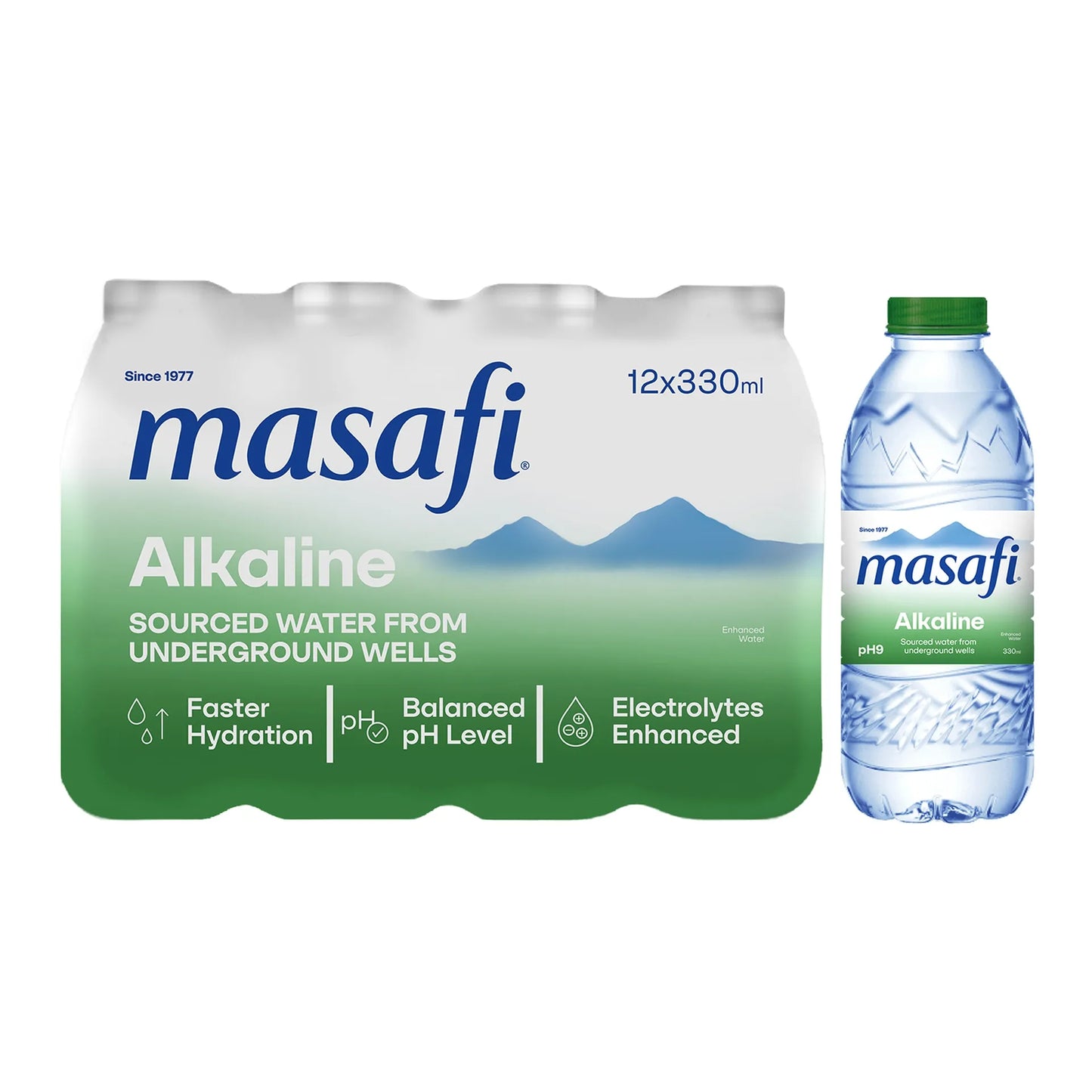 Masafi Alkaline Water 12x330 ml