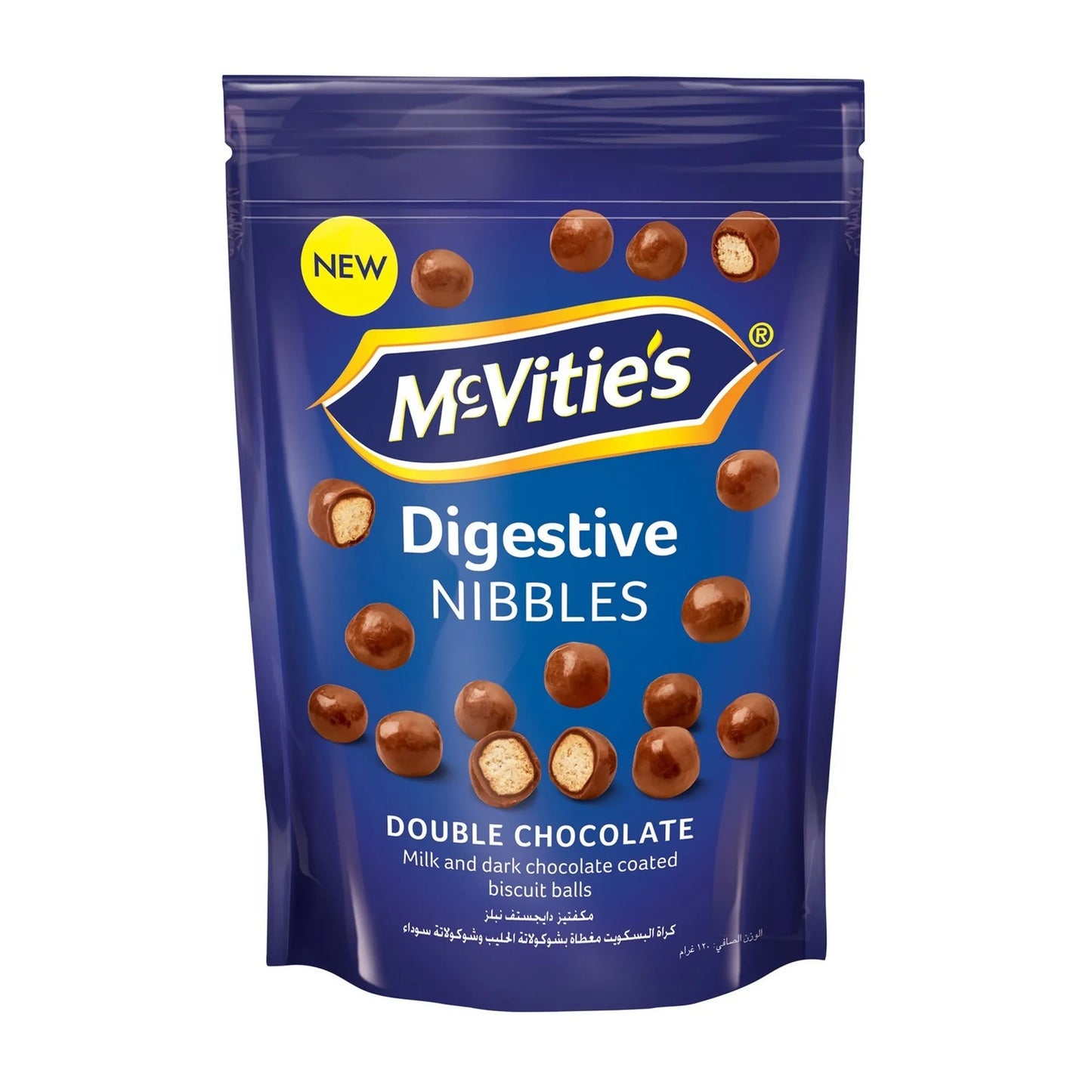 McVitie's Digestive Nibbles Double Chocolate Coated Biscuit Bites 110 gr