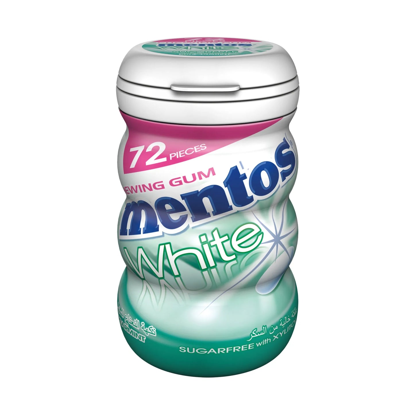 Mentos White Chewing Gum Spearmint Flavor 72 per pack