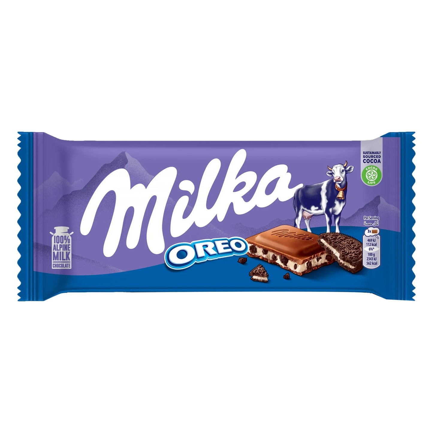 Milka Oreo Alpine Milk Chocolate Slab 100 gr